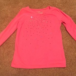 Kids Pink Sparkly long sleeve shirt